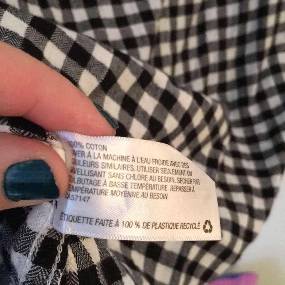 Merona Flannel Gingham Top - Picture 7 of 7